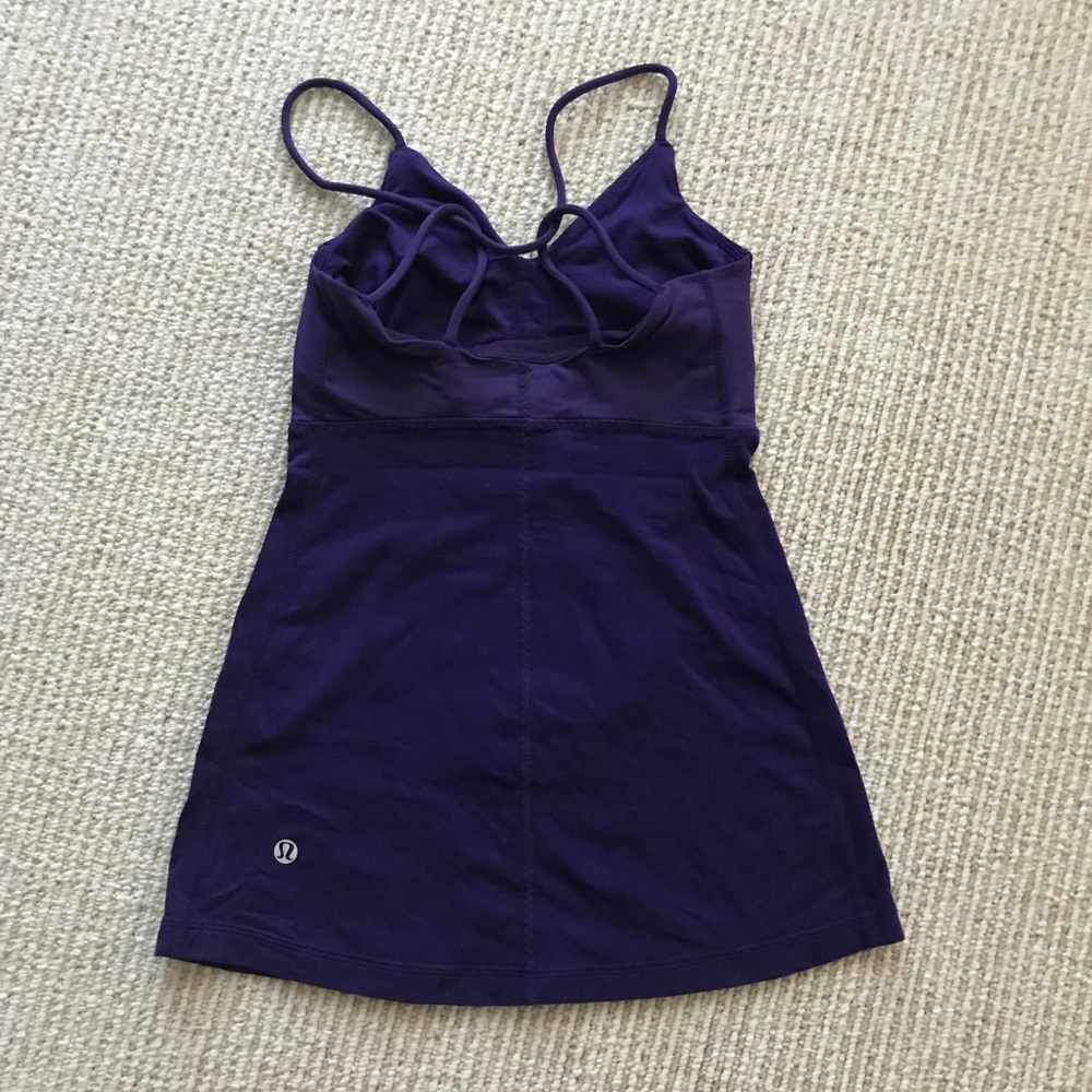 Lululemon Purple tank bra top size 2